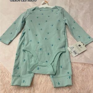 Cloud Island Teal Baby Bodysuit with Cute Prints